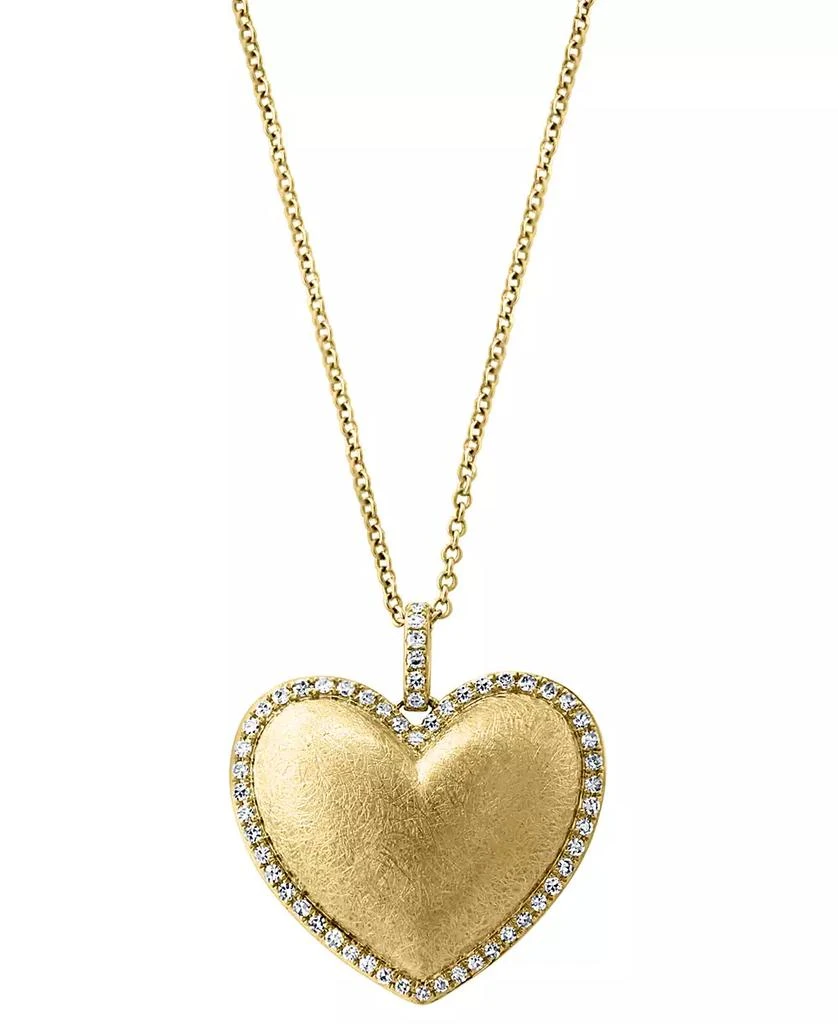 Effy EFFY® Diamond Heart 18" Pendant Necklace (1/4 ct. t.w.) in 14k Gold 2