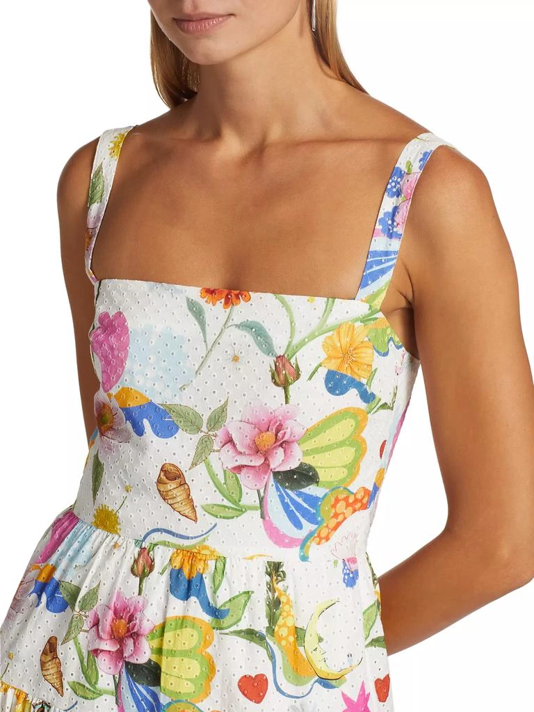 Borgo de Nor Freddie Floral Eyelet Cotton Minidress 6