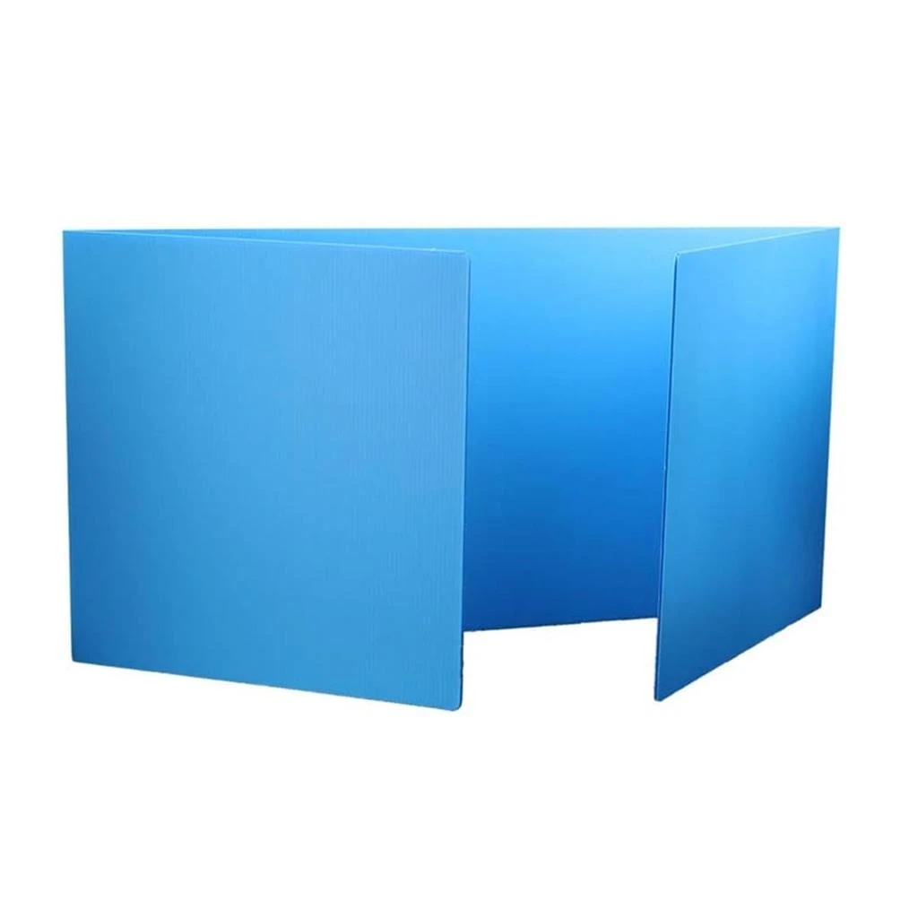 FLIPSIDE Flipside  Corrugated Study Carrel, Blue - Plastic - Pack of 12 1