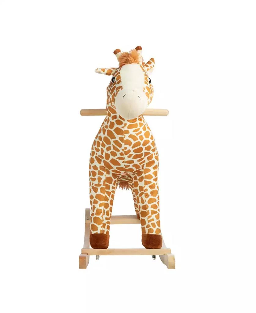 Trademark Global Happy Trails Giraffe Plush Rocking Horse 3