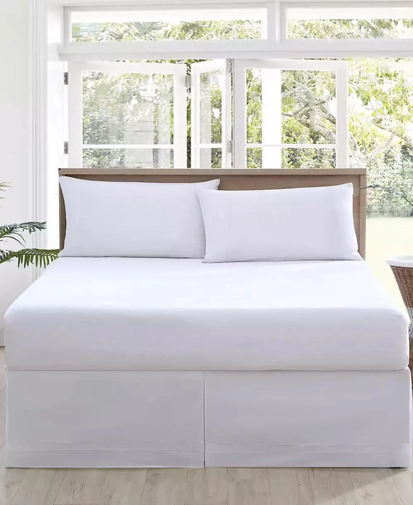 Tommy Bahama Solid Pleated Cotton Sateen Tailored Bed Skirt, Queen 1