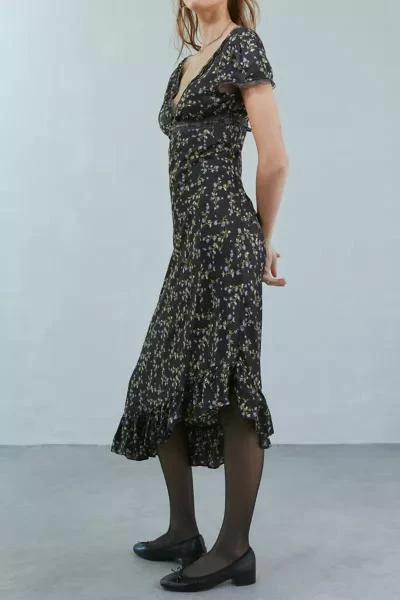 Kimchi Blue Kimchi Blue Cora Lace Trim Printed Asymmetrical Midi Dress 3