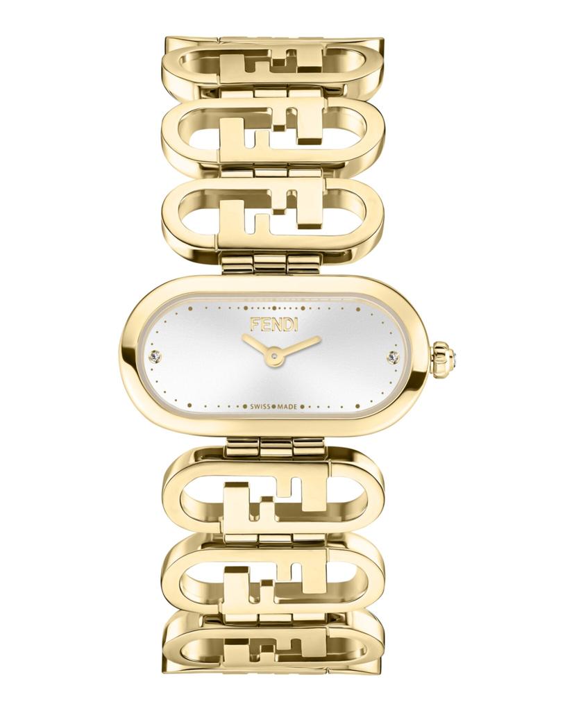 Fendi Kim Jones Capsule 28MM Stainless Steel & Leather Starp