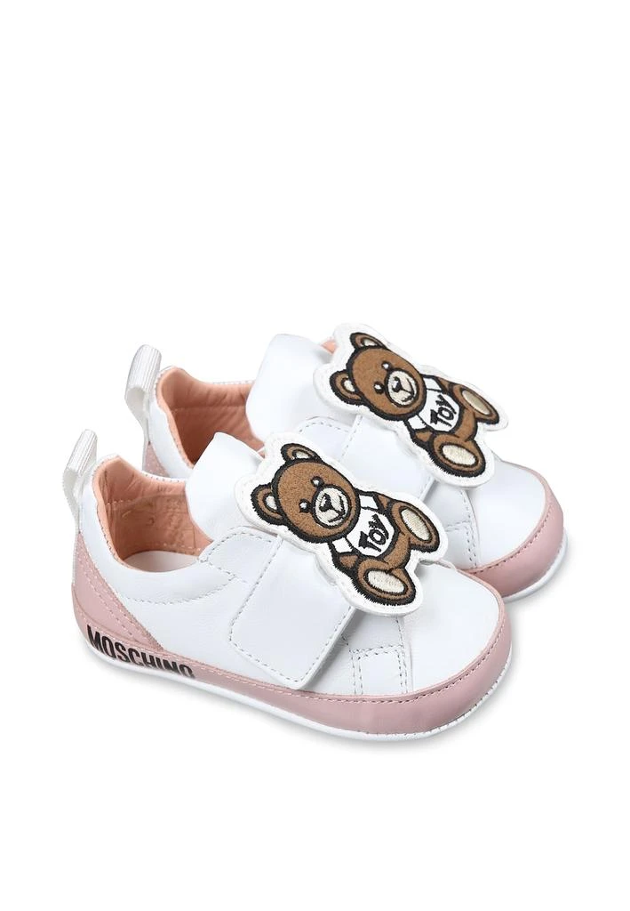 Moschino Pink Sneakers For Baby Girl With Teddy Bear 3
