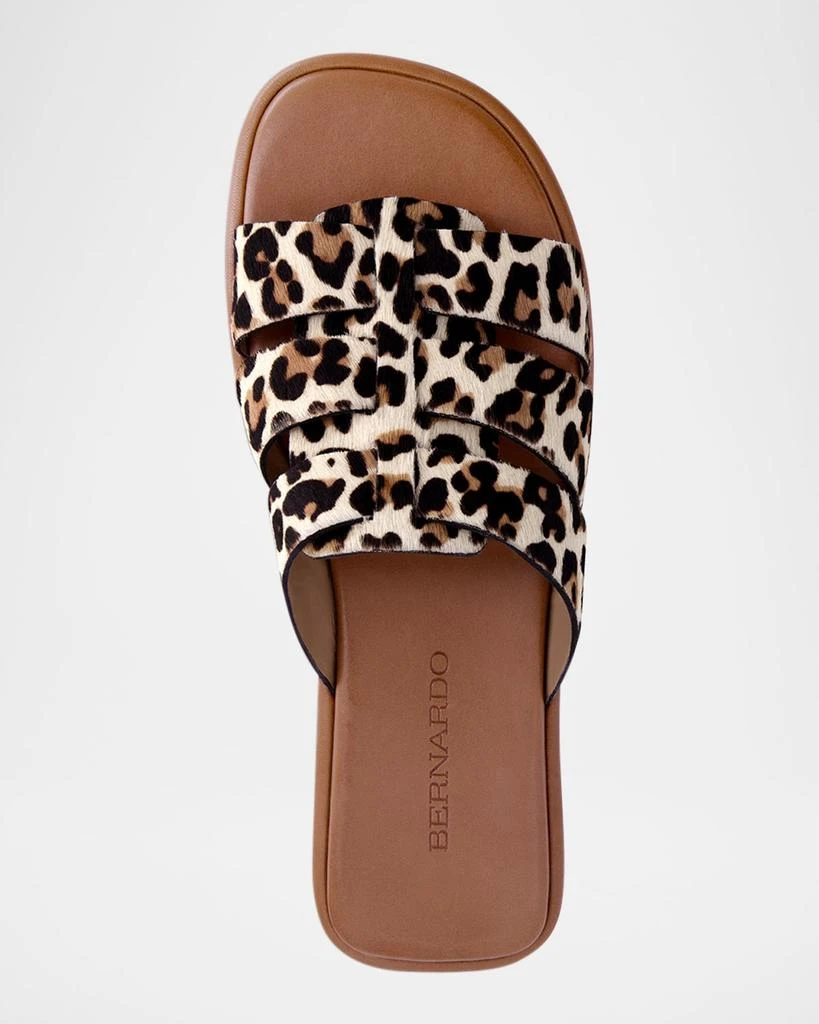 Bernardo Tamer Caged Animal-Print Slide Sandals 3