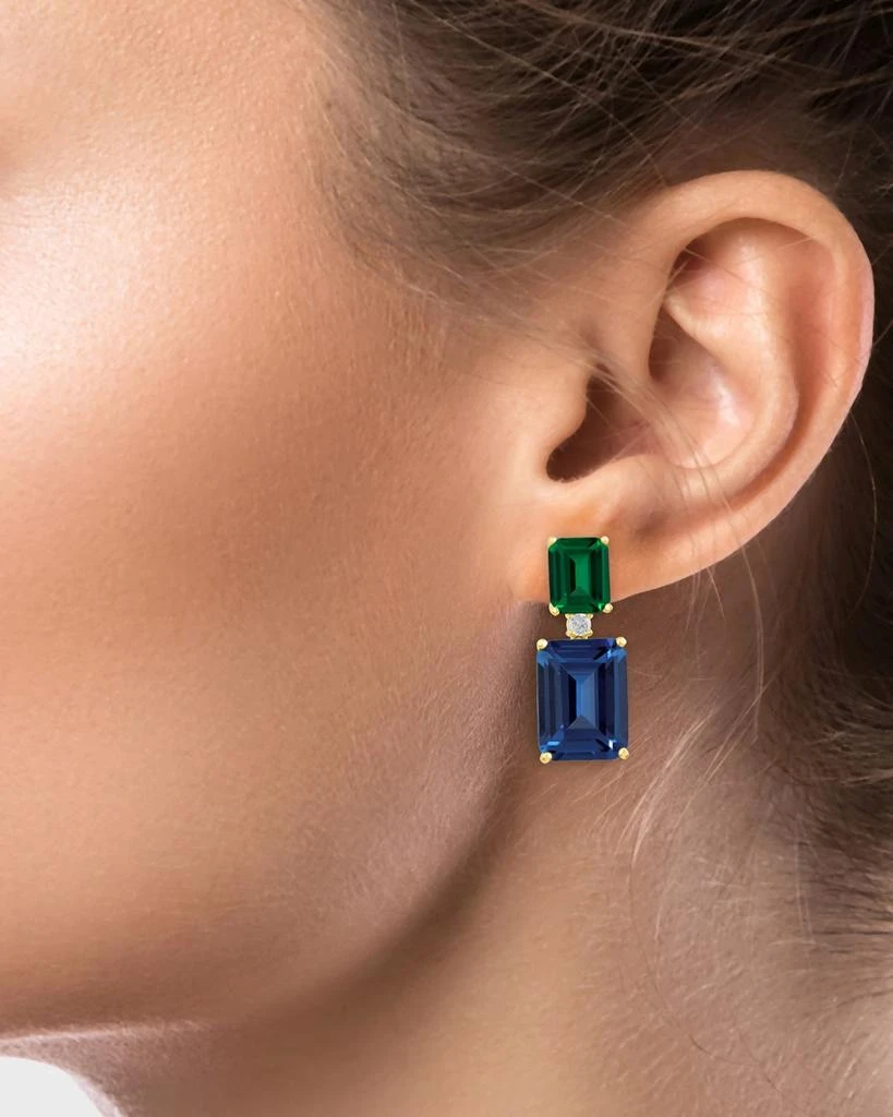 Kenneth Jay Lane Emerald-Cut Cubic Zirconia Drop Earrings 2