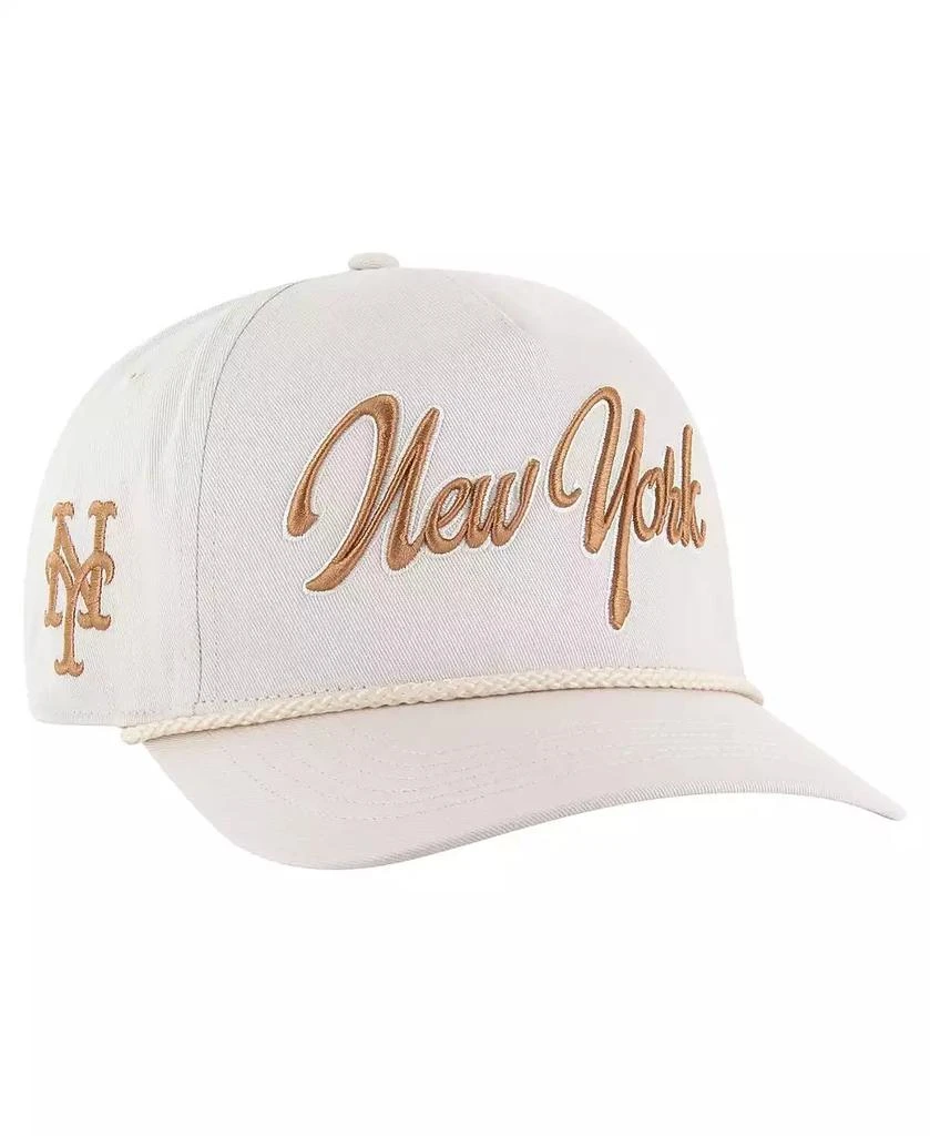 47 Brand Men's Cream New York Mets Neutral Overhand Hitch Adjustable Hat 1