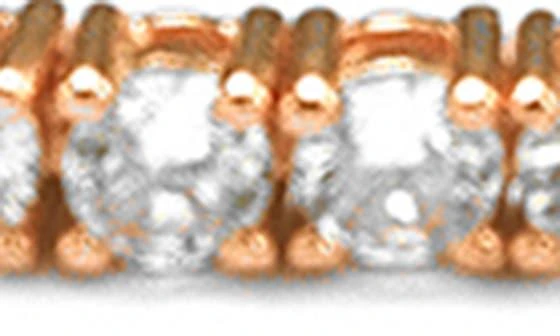 Suzy Levian Rose Gold Plated Sterling Silver 
Cubic Zirconia Tennis Bracelet 3