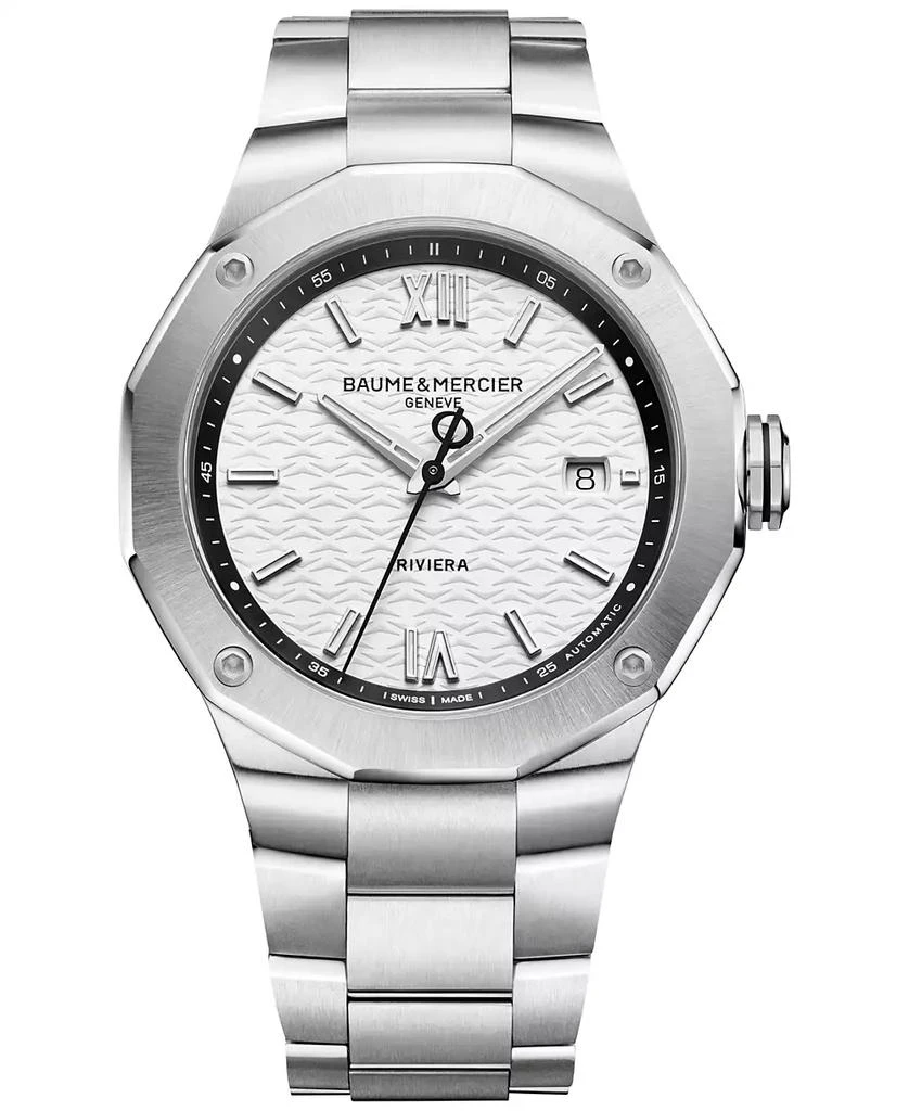 Baume & Mercier Men's Swiss Automatic Riviera Stainless Steel Bracelet Watch 42mm 1