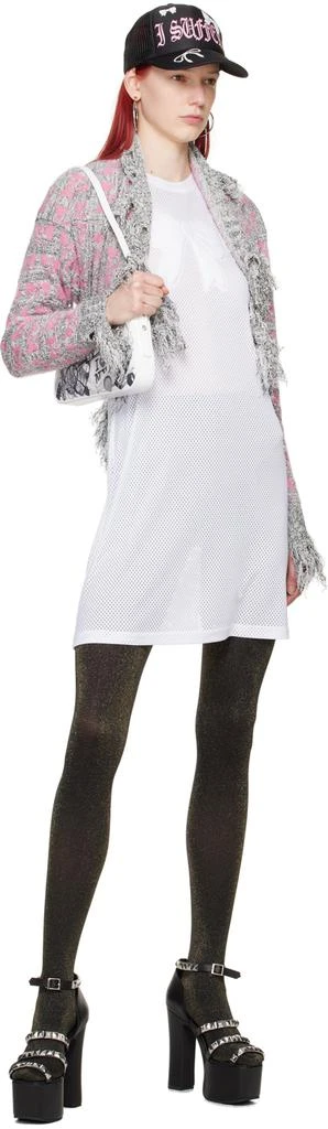 Ashley Williams White Bow Midi Dress 4