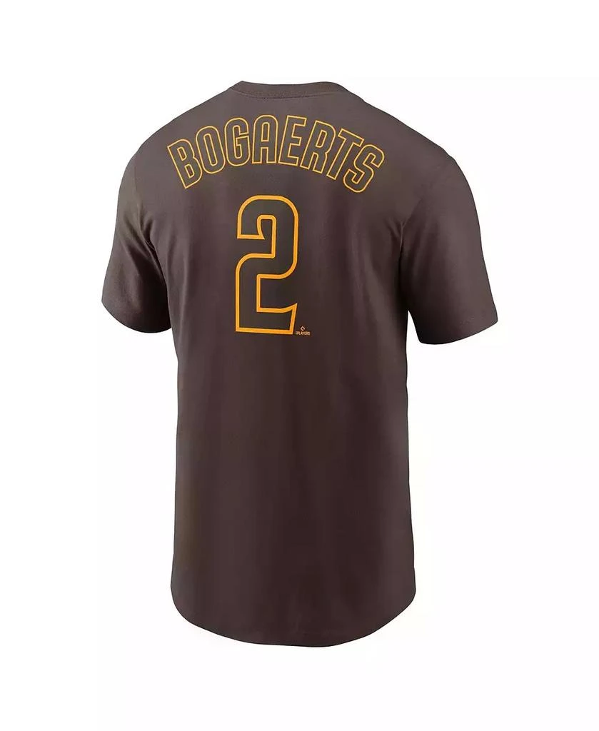 NIKE Men's Xander Bogaerts Brown San Diego Padres Name and Number T-shirt 2
