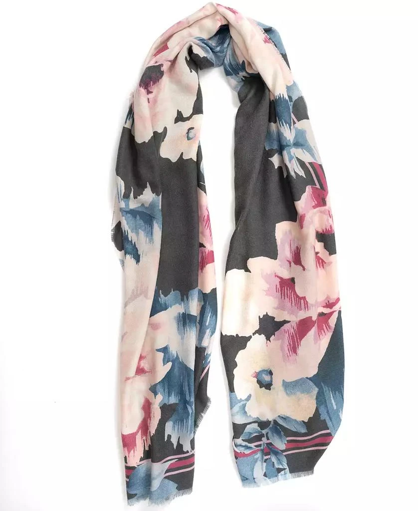 Vince Camuto Ikat Blooms Supersoft Oblong Scarf 1