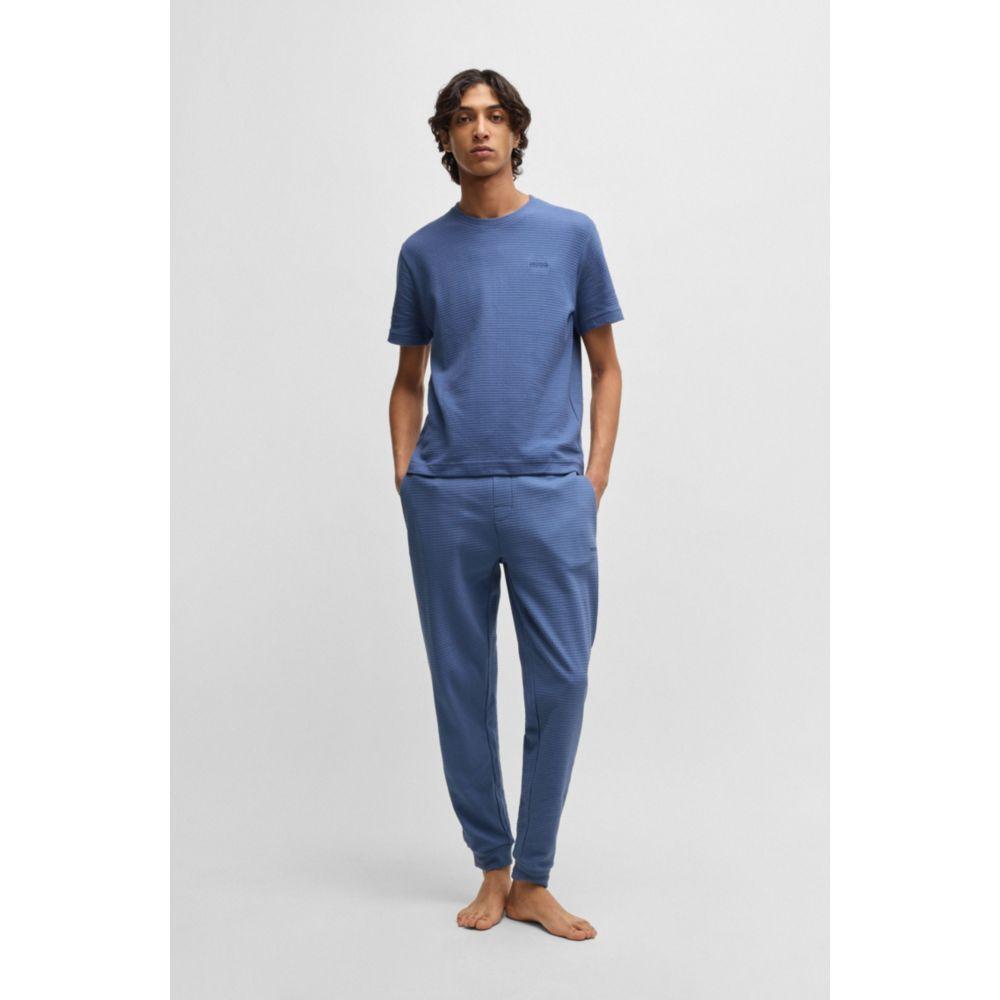 Hugo Boss Cotton-blend pyjama T-shirt with embroidered logo