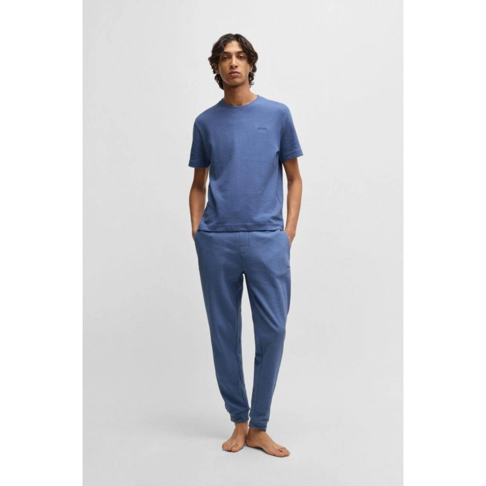 Hugo Boss Cotton-blend pyjama T-shirt with embroidered logo 2