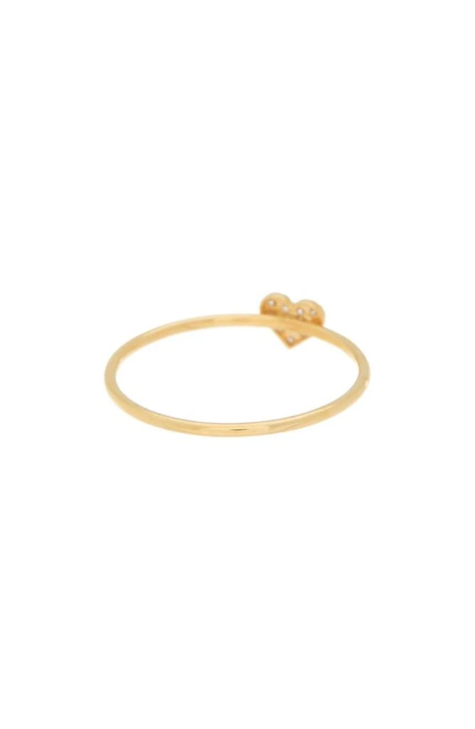 Bony Levy 18K Yellow Gold Pavé Diamond Petite Heart Ring - 0.07ct. 2