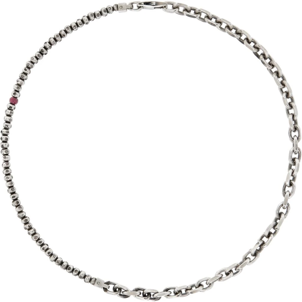 Title of Work Silver Mixed Chain Necklace 1