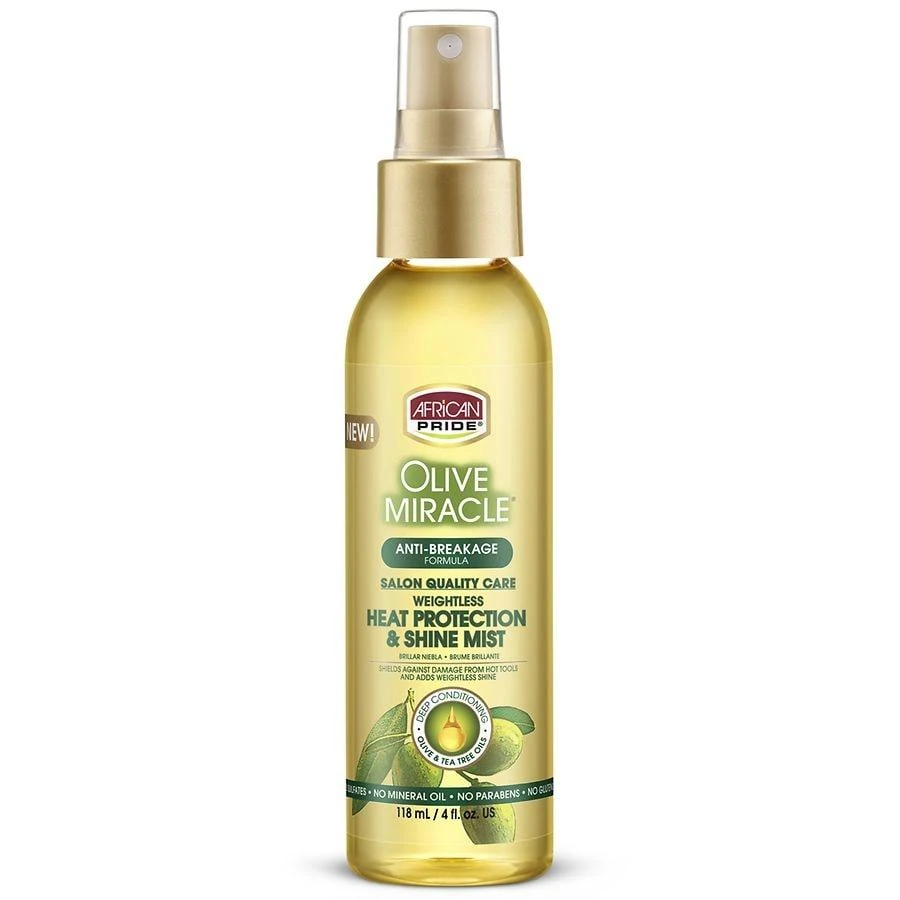 African Pride Olive Miracle Heat Protection 
Shine Mist