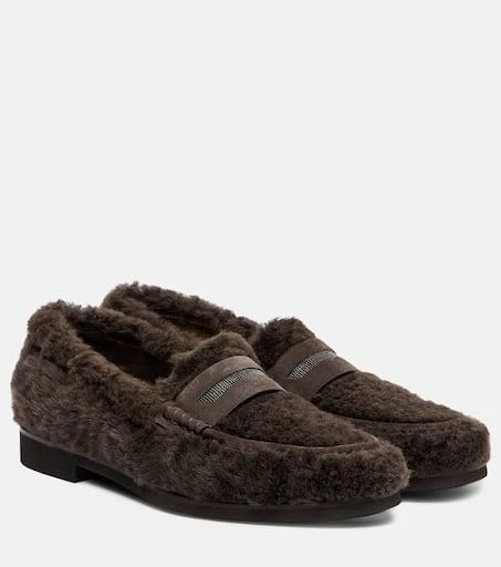 Brunello Cucinelli Monili shearling loafers 1