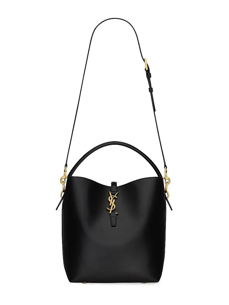 Yves Saint Laurent Le 37 in Shiny Leather Bucket Bag 3
