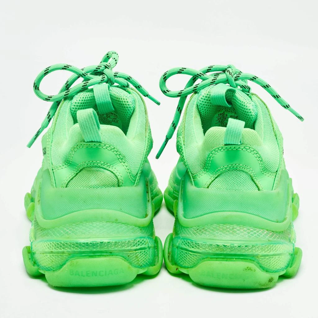 Balenciaga Balenciaga Green Mesh and Faux Leather Triple S Sneakers Size 37 5