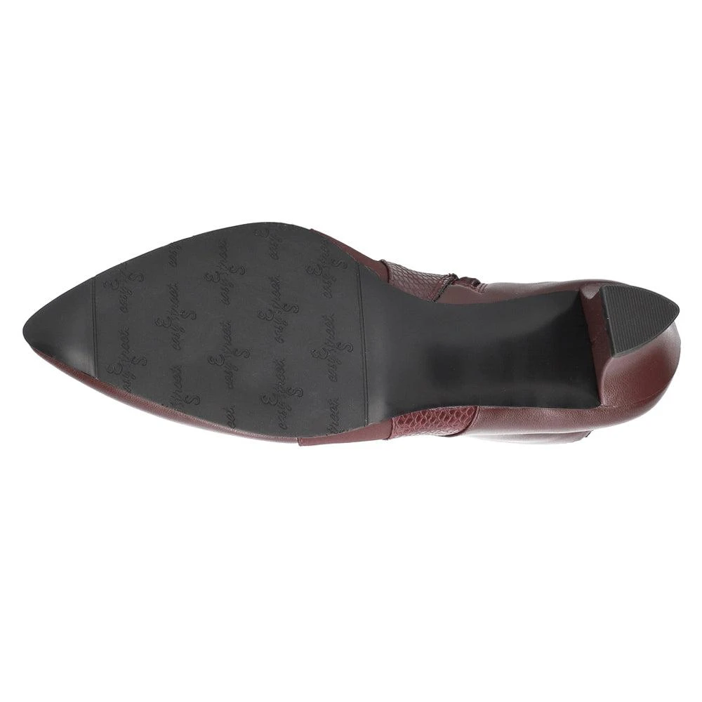 Easy Street Falcon Croc Embossed Zippered Pointed Toe Booties 5