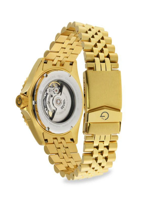 Gevril Chambers 43MM IP Stainless Steel Analog Bracelet Watch 3
