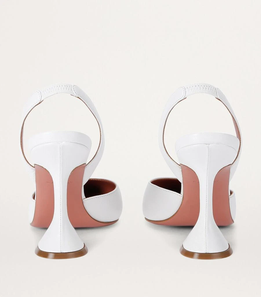 Amina Muaddi Leather Holli Slingback Pumps 95 2