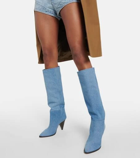 Isabel Marant Ririo denim knee-high boots 4