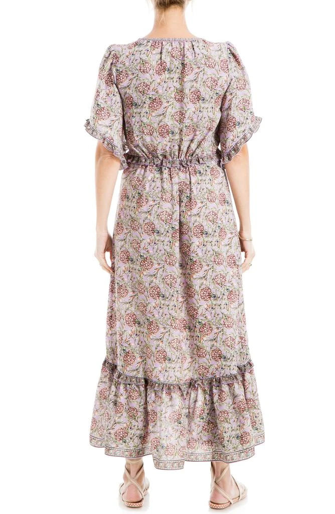 Max Studio Keyhole Short Sleeve High-Low Midi Dress 2