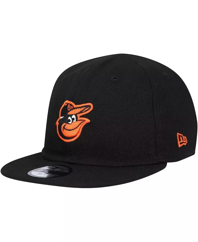 New Era Infant Boys and Girls Black Baltimore Orioles My First 9FIFTY Adjustable Hat 1