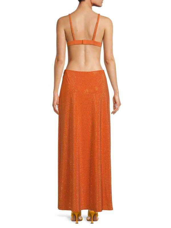 Cult Gaia Dari Metallic Cutout Column Gown 2