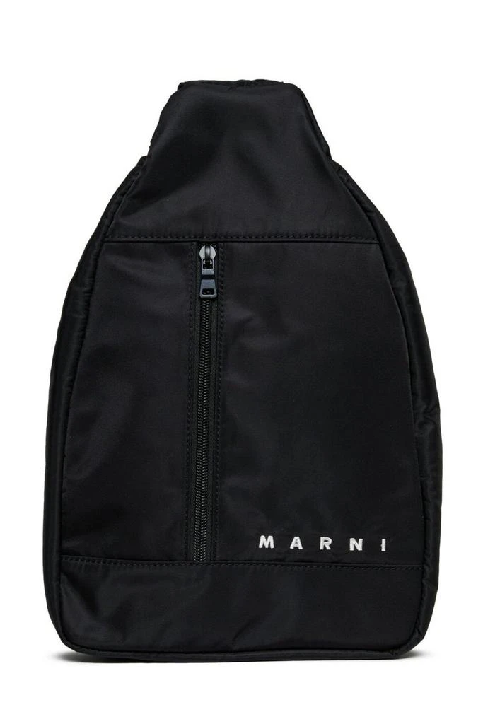 Marni Marni Kids Logo Embroidered Crossbody Bag 1