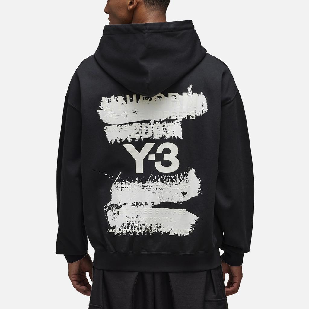 Y-3 Men's GFX Back Logo Hoodie - Black