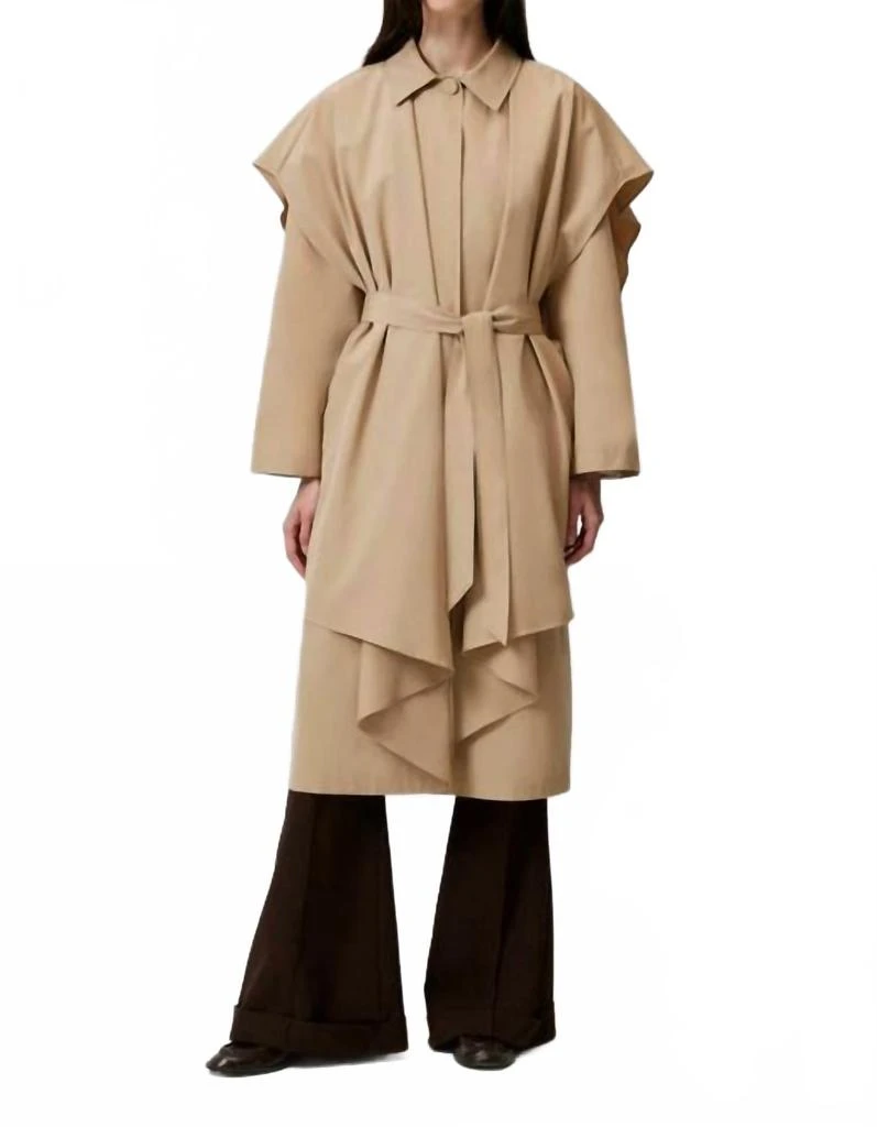Touch Loose Angles Trench Coat In Beige