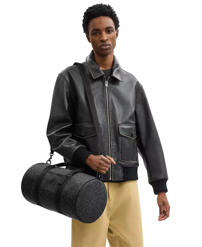 Coach Men
s Theo Signature Jacquard Duffle Bag 4