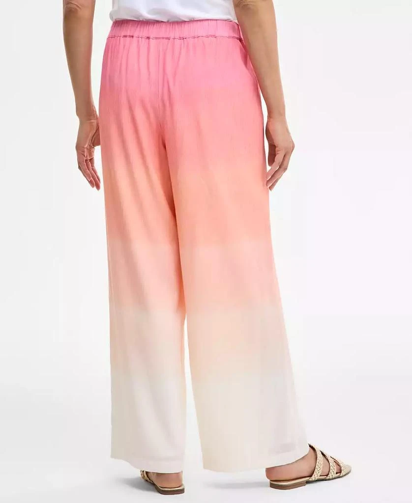 JM Collection Women's Ombre Crinkle Wide-Leg Pants, Exclusively at Macy's 4