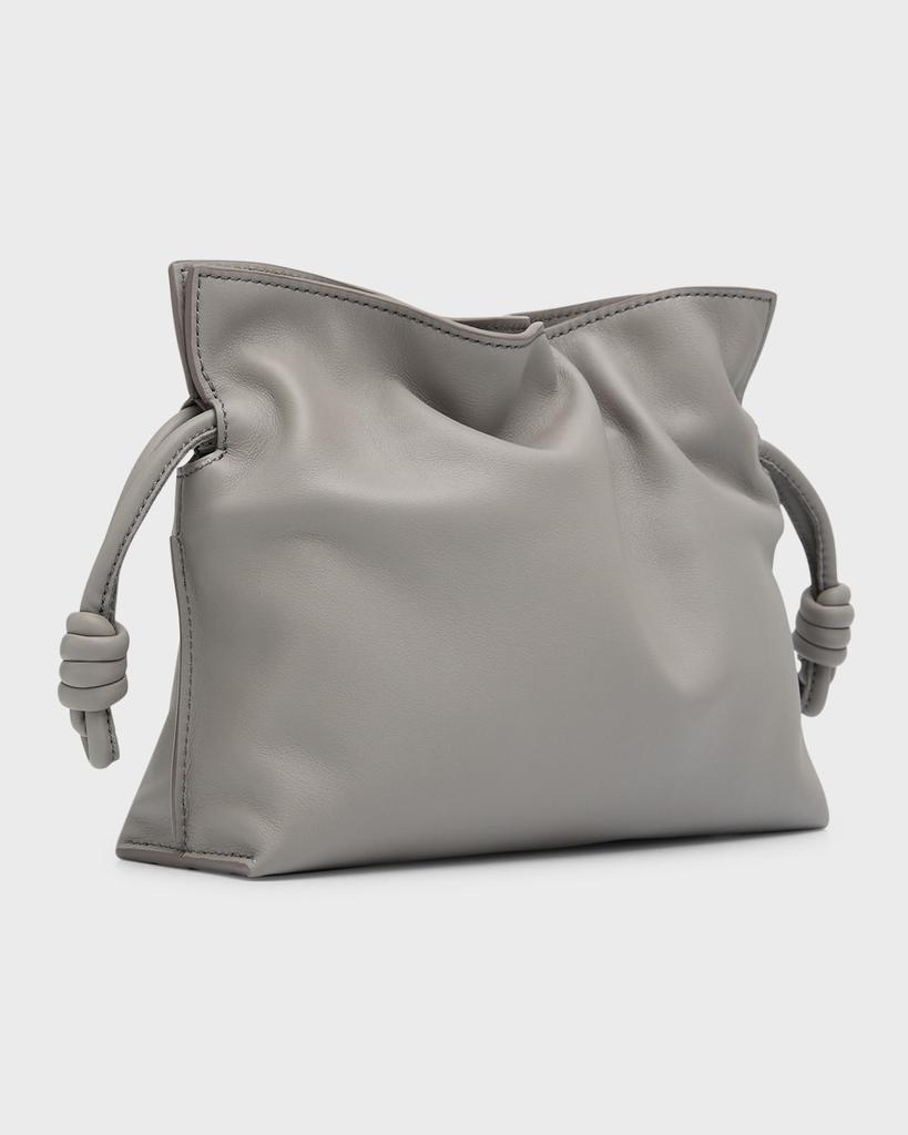 クラッチバッグ Loewe Silver Nappa Leather Flamenco Purse Clutch Loewe - Medium Flamenco Metallic Silver Leather Clutch