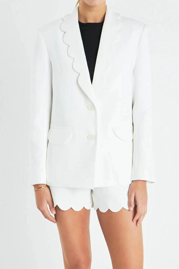 English Factory English Factory - Scallop Collar Blazer 1