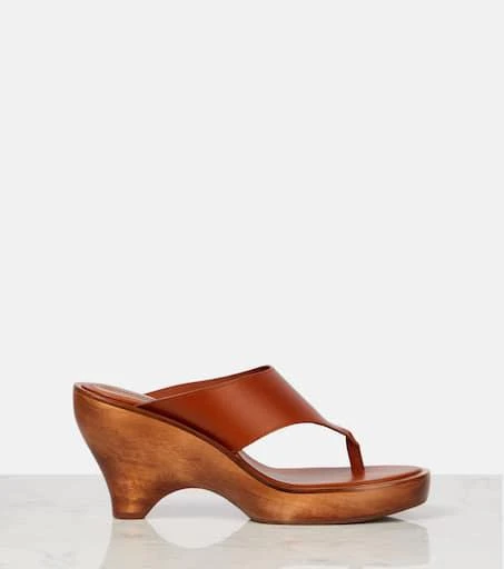 Zimmermann Wild 95 leather wedge thong sandals 4