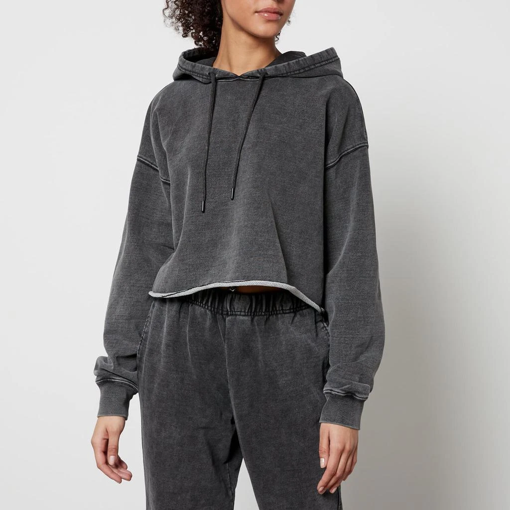 Good American Good American Jeanius Terry Cotton-Jersey Cropped Hoodie 1
