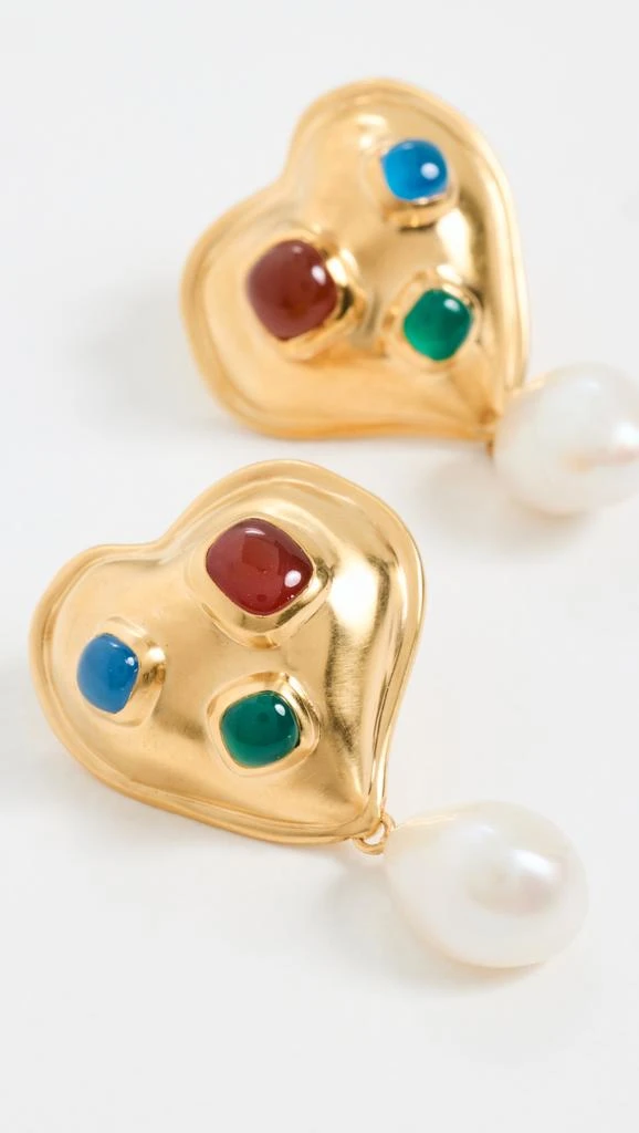 Missoma Rouje Heart Oversized Stud Earrings 3