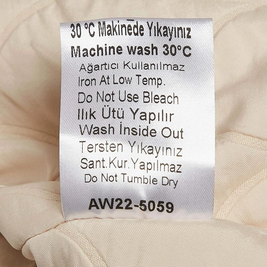 MIIN MIIN Cream Crepe Quilted Jacket and Pants Set M 6