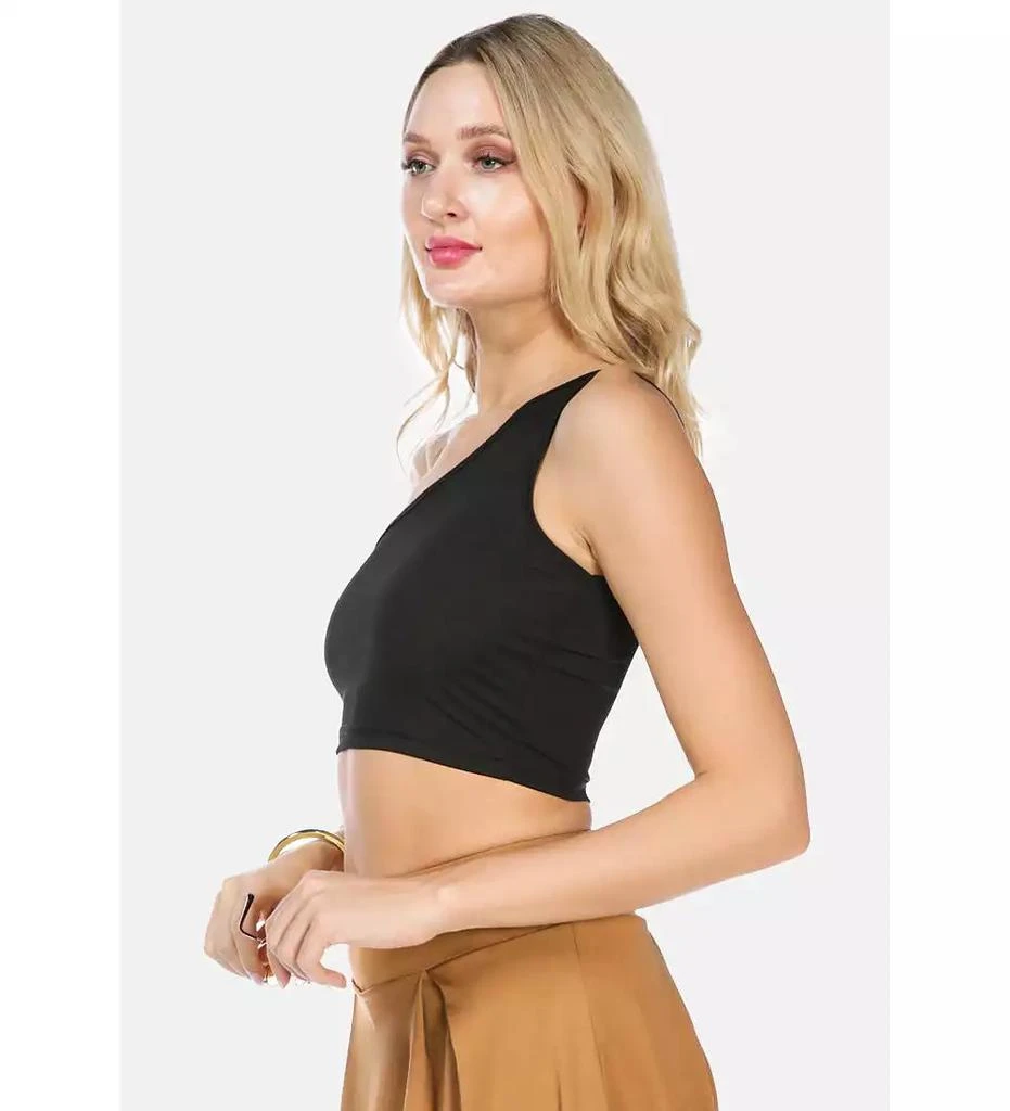London Rag One Shoulder Knitted Crop Top 3