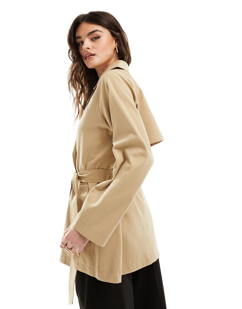 Vila Vila short trench coat in camel
