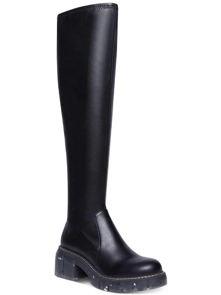 Cool Planet by Steve Madden Rosaliaa Womens Faux Leather Chunky Knee-High Boots 1