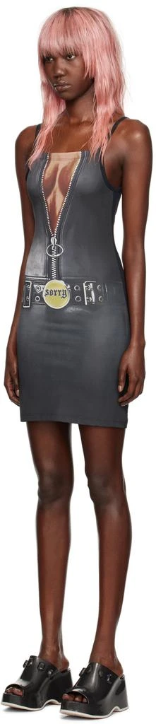 I'm Sorry by Petra Collins SSENSE Exclusive Black Mimi Wade Edition Trompe L'Oeil Minidress 4