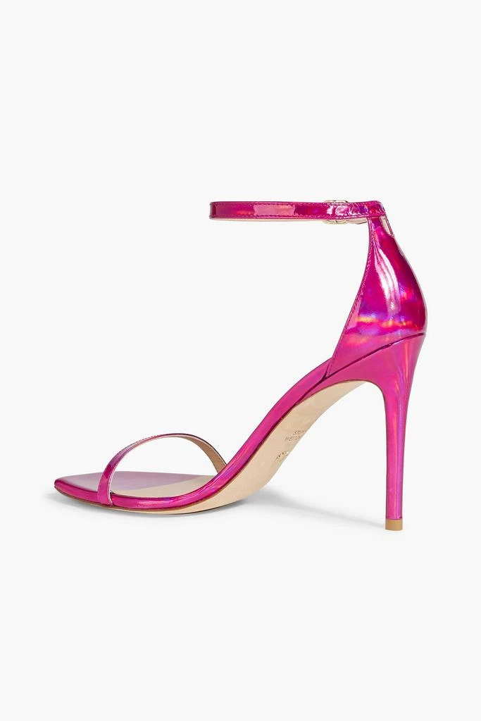 Stuart Weitzman Iridescent-effect glossed sandals 3
