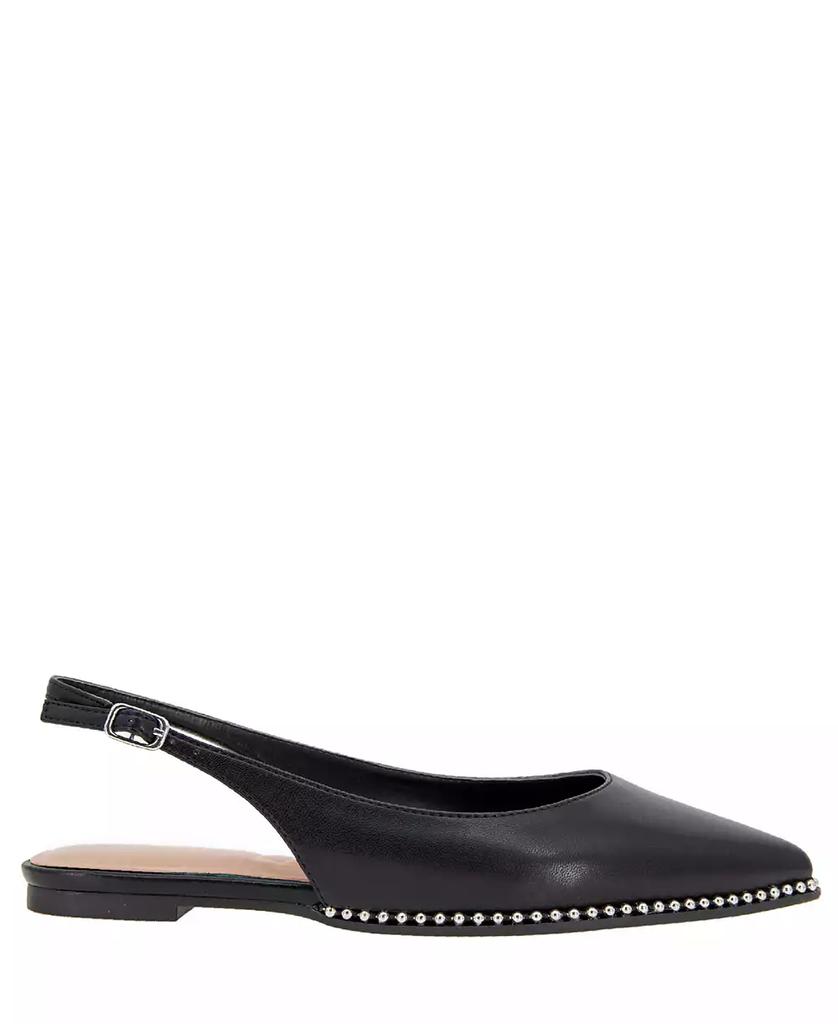 BCBG Women's Valerie Studded Slingback Pointed-Toe Flats