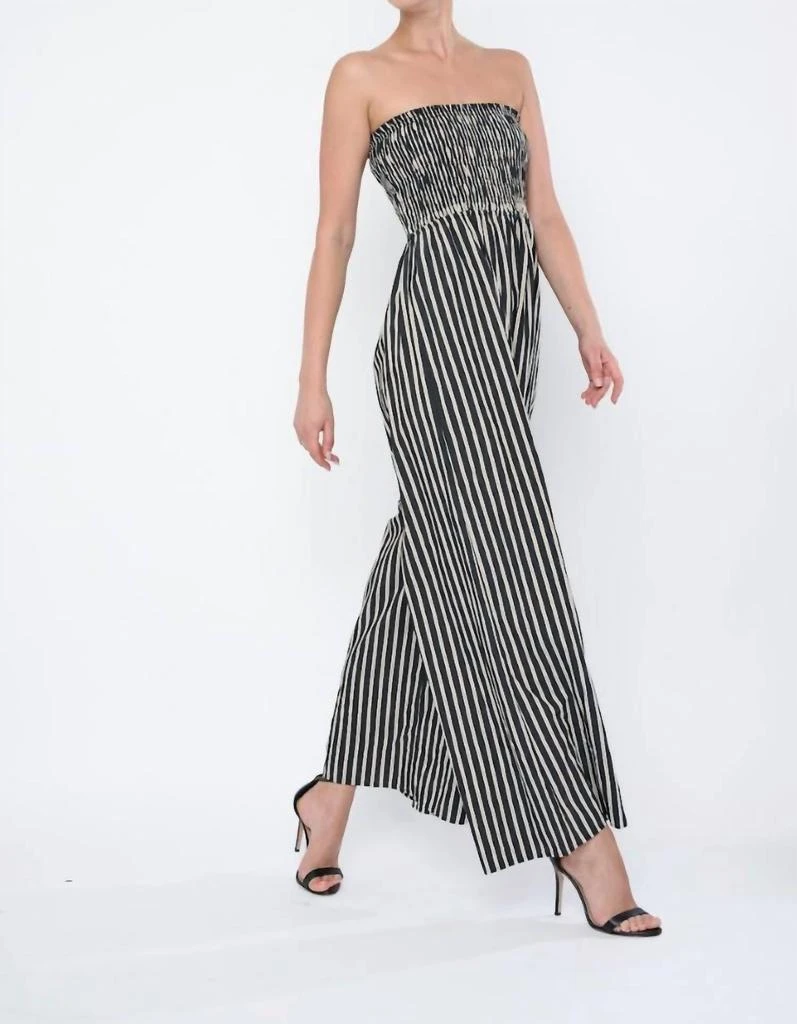 Flora Bea Flora Bea - Kollyns Strapless Smocked Jumpsuit 3