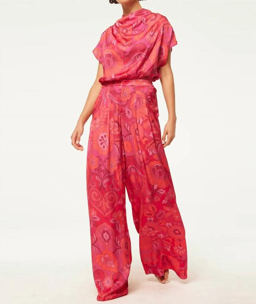 MISA Lemor Pant In Flora Corsica Fuchsia 2